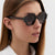 Damen trendige Sonnenbrille im hexagonalen Design Karnz