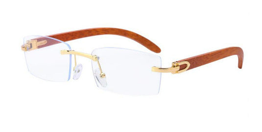 Stylische Holzgriff Quadratische Sonnenbrille Karnz