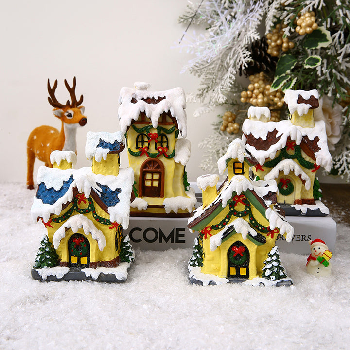 Dekorative Weihnachtsbeleuchtung im Häuschen-Design Karnz