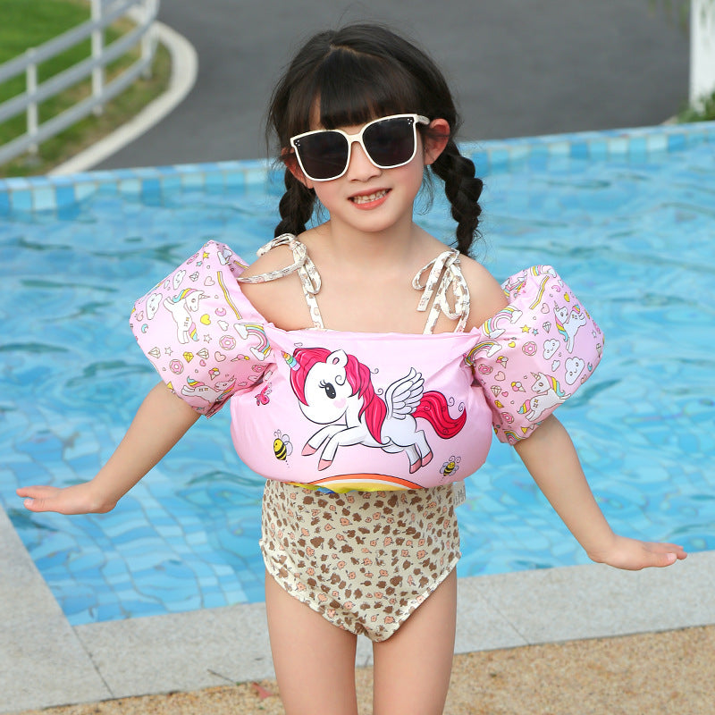 Damen Aufblasbare Schwimmhilfe mit farbigem Flamingo-Design Karnz