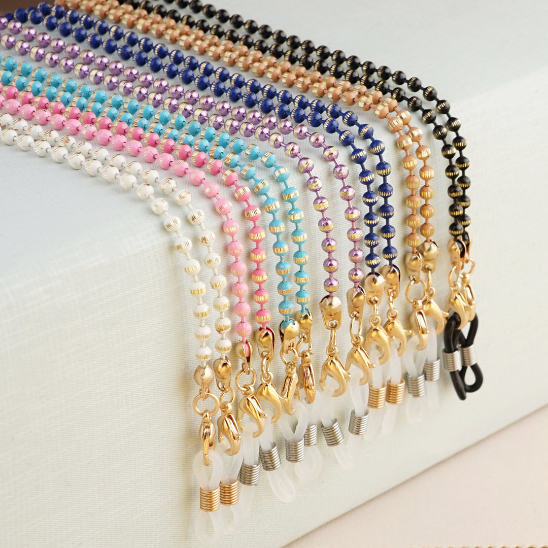 Stylische Perlen-Brillenband Karnz