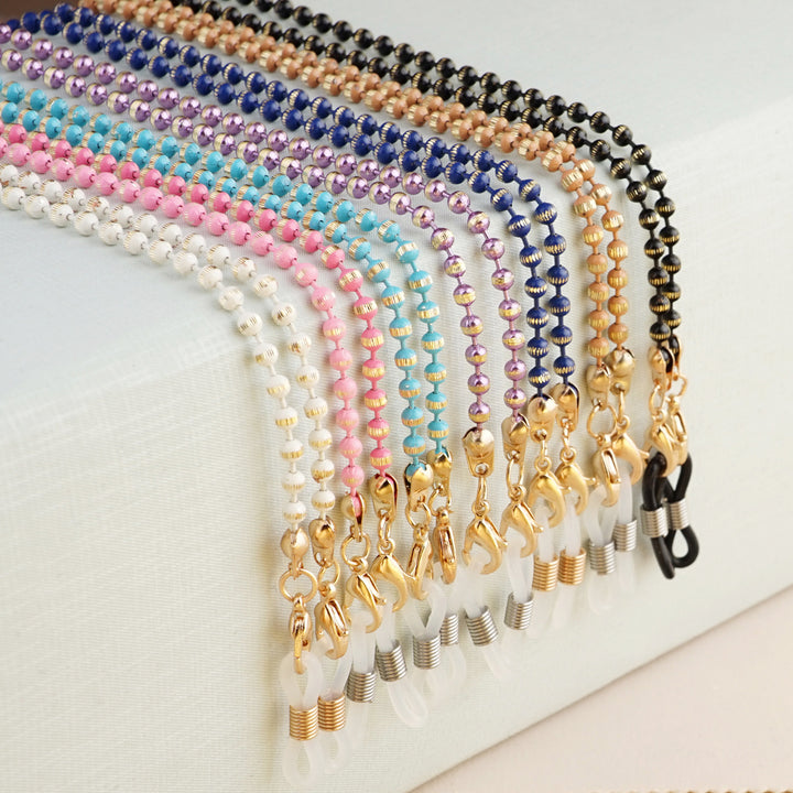 Stylische Perlen-Brillenband Karnz