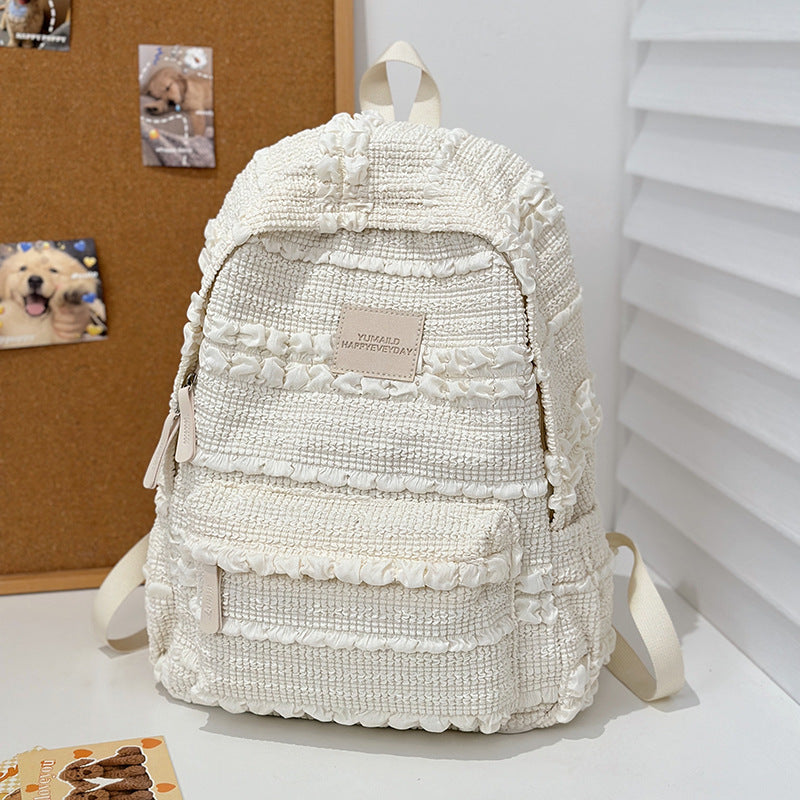 Charmanter Strukturierter Lässiger Rucksack