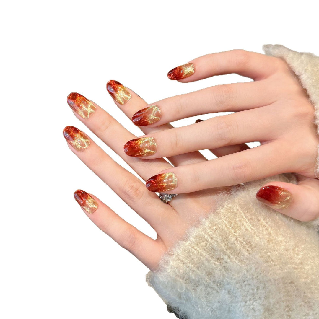 Künstlerisches Glitzerndes Press-On-Nagelset
