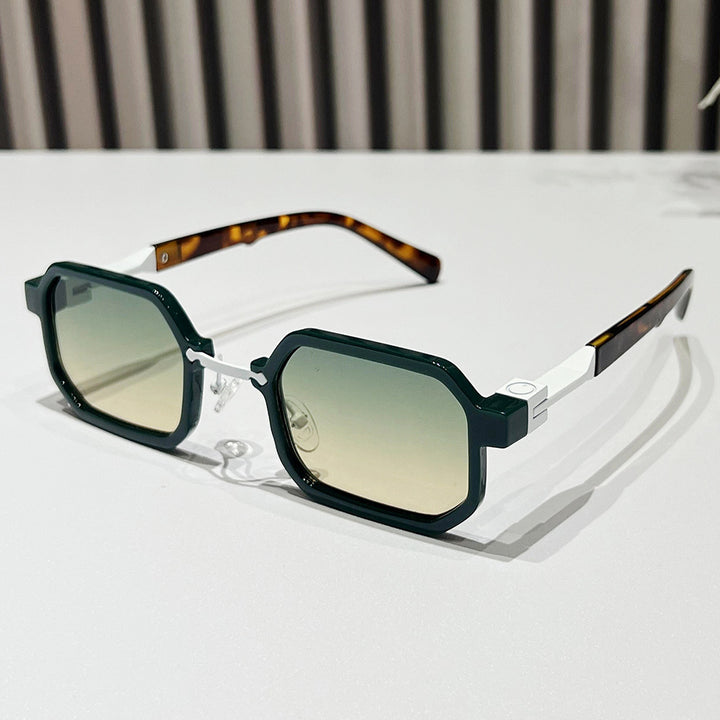 Moderne geometrische rechteckige Sonnenbrille Karnz