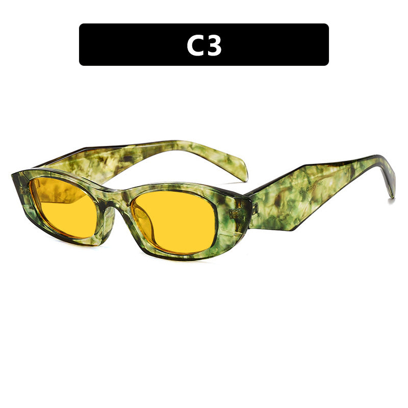 Damen trendige Cat-Eye Sonnenbrille mit einzigartigem Rahmen und UV-Schutz Karnz