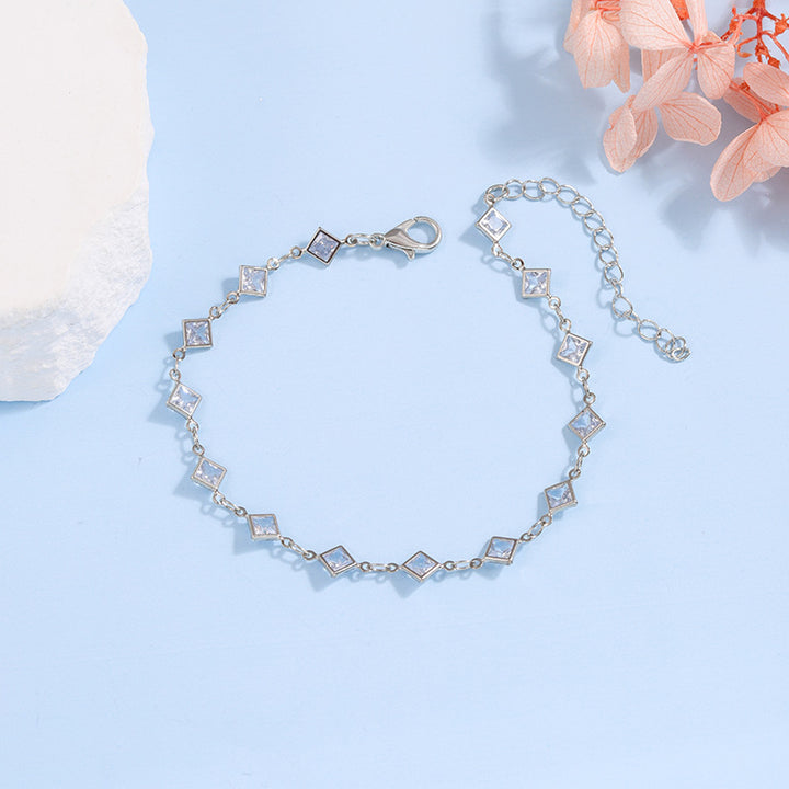 Elegante Glas-Ketten-Armband Karnz