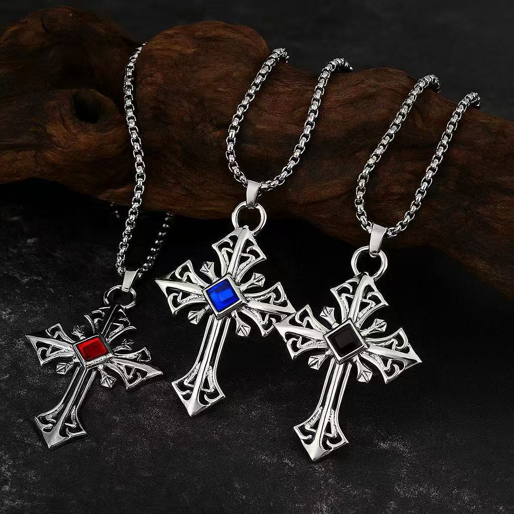 Gothic Cross Pendant Necklace Karnz