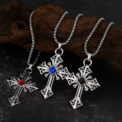 Gothic Cross Pendant Necklace Karnz