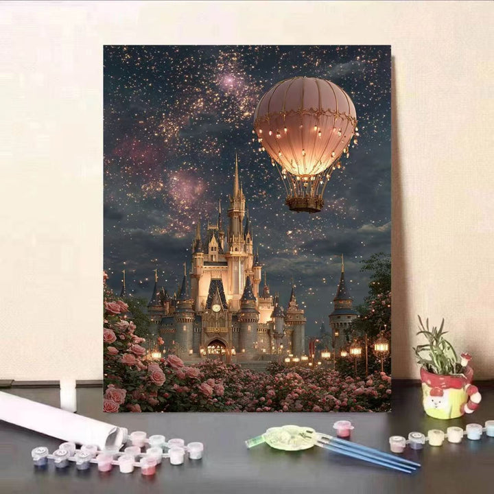 Fantasy Castle Malen nach Zahlen Leinwandset Karnz