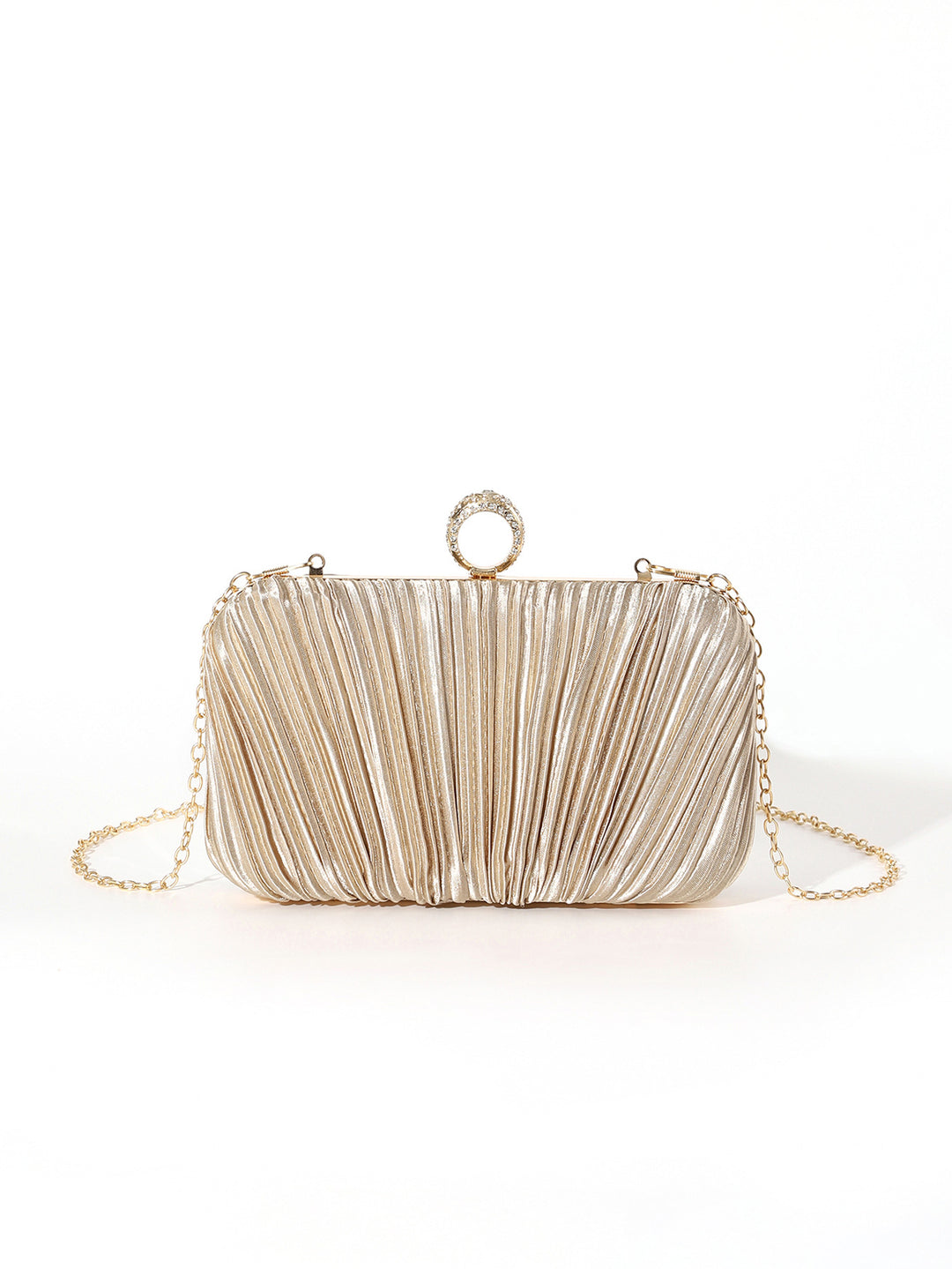 Faltbare Metallic Abend-Clutch