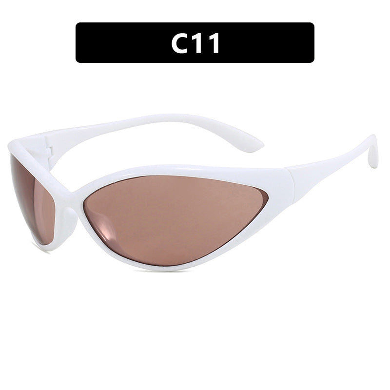 Damen sportliche Sonnenbrille mit aerodynamischer Form und UV-Schutz Karnz