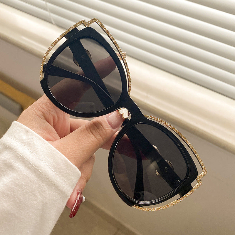 Damen Cat-Eye Sonnenbrille mit funkelndem Detail Karnz