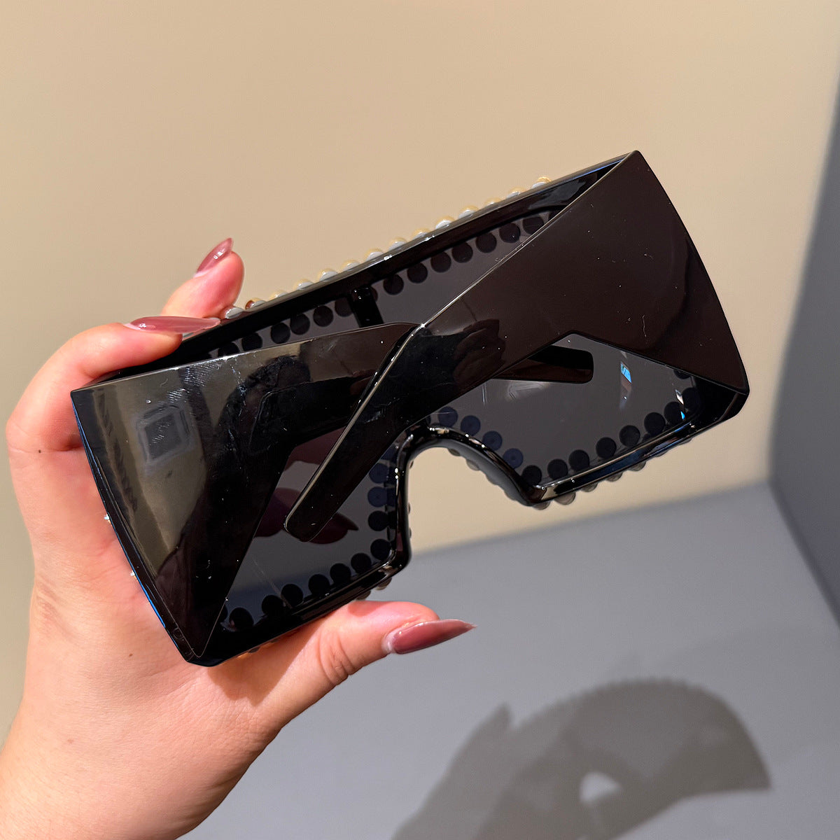 Damen modische Skibrille mit glamourösem Strassbesatz Karnz