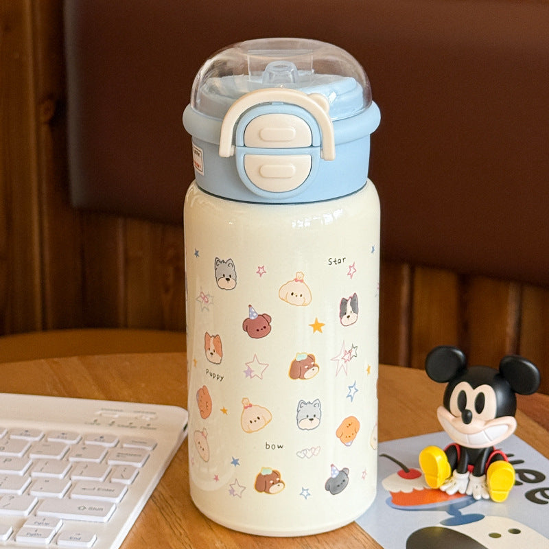 Damen Wasserdichte Trinkflasche mit auslaufsicherem Deckel und tierischem Design Karnz