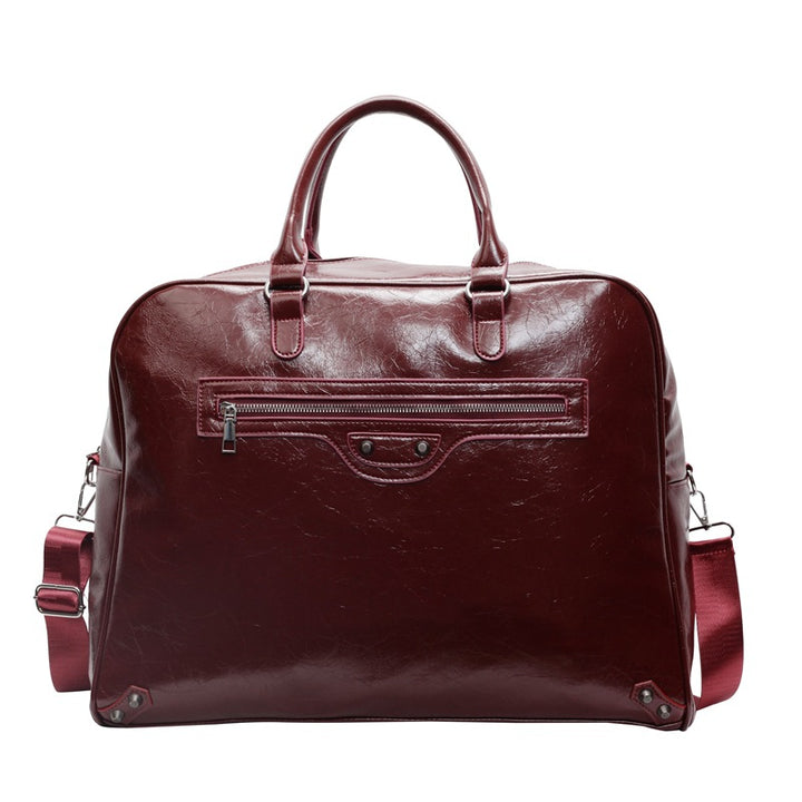 Luxuriöse vintage-inspirierte Leder-Duffle- Tasche Karnz
