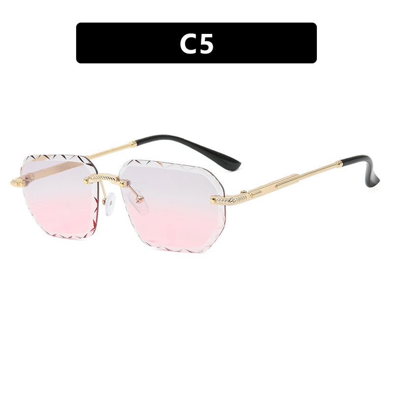 Damen geometrische Sonnenbrille mit verspiegelten Gläsern und robustem Rahmen Karnz