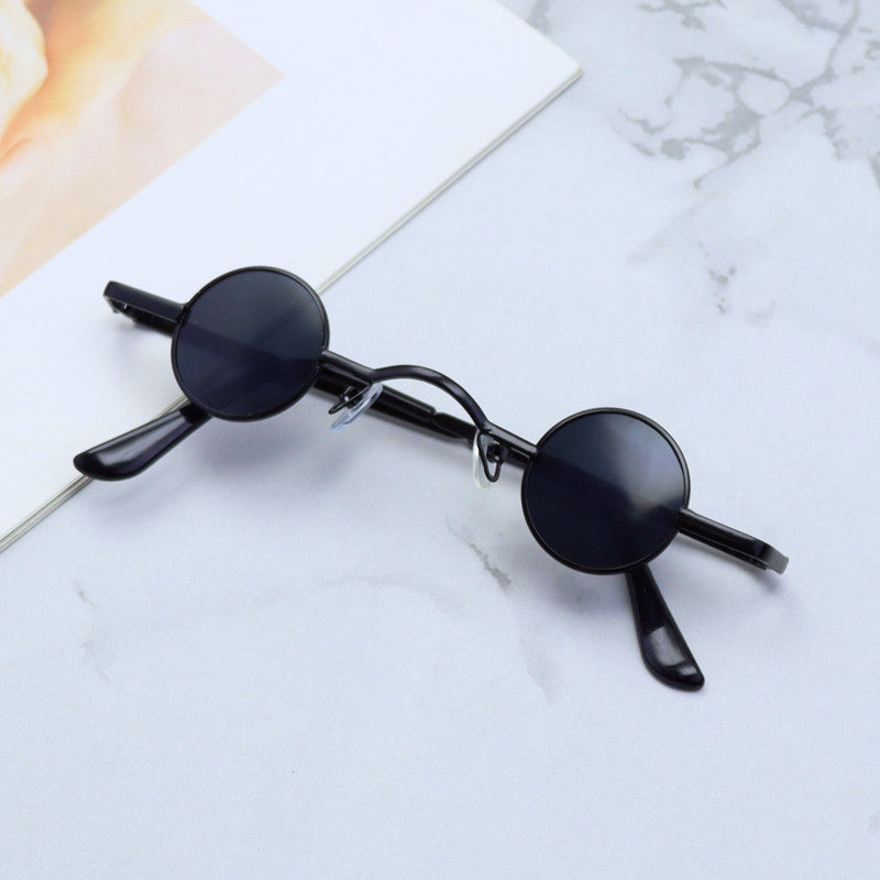 Retro-inspirierte runde Metallrahmen-Sonnenbrille Karnz