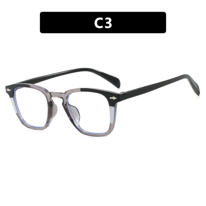 Damen moderne quadratische Sonnenbrille mit verspiegeltem UV-Schutz Karnz