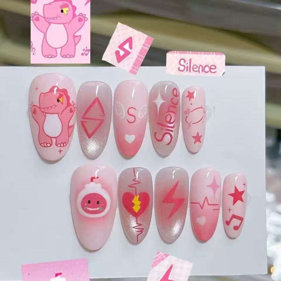 Kreatives Cartoon Nagelkunst Set Karnz
