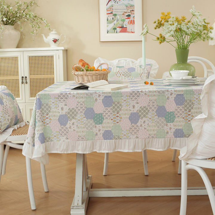 Vintage-Patchwork-Tischdecke