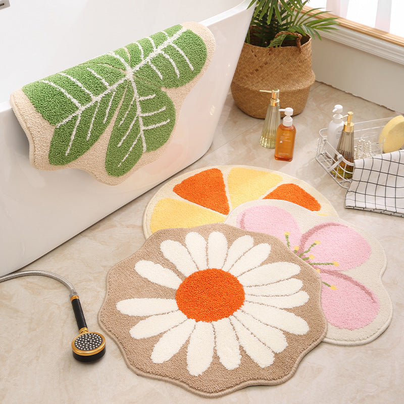 Florale Form Badematte für das Badezimmer