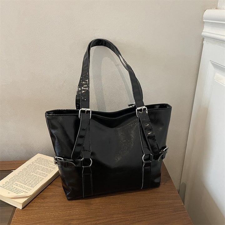 Stylische Kunstleder Schultertasche