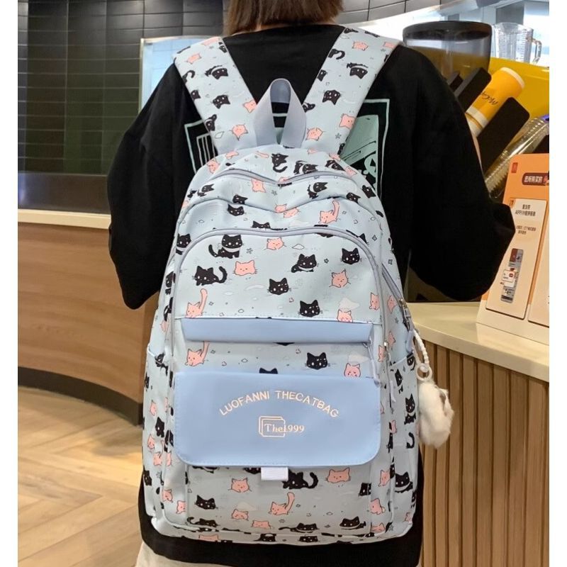 Verspielt Katzenthemen Rucksack Karnz