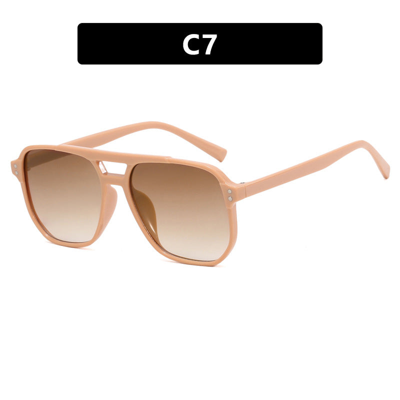 Damen oversized Sonnenbrille mit geometrischem Design und UV-Schutz Karnz
