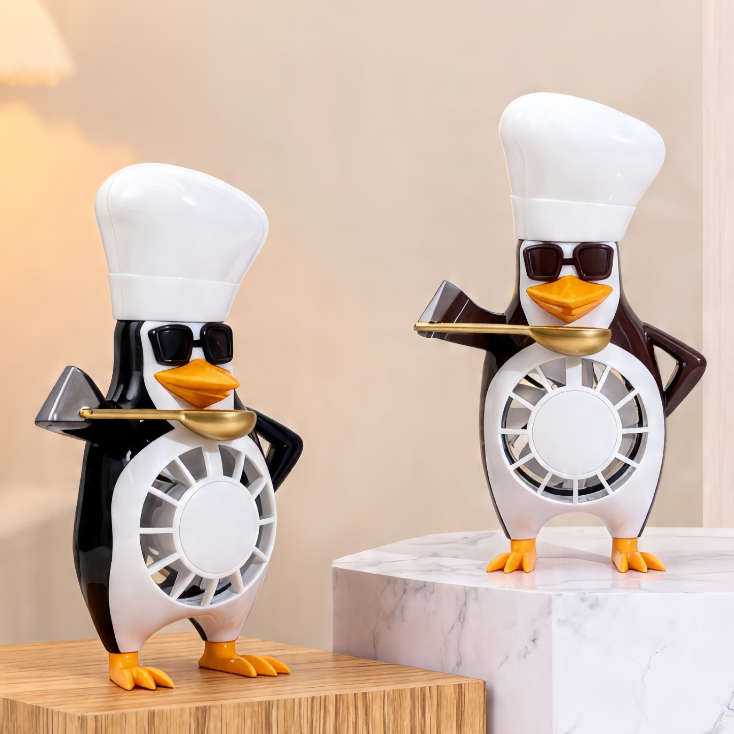 Damen Tischventilator im modernen Pinguin-Design Karnz
