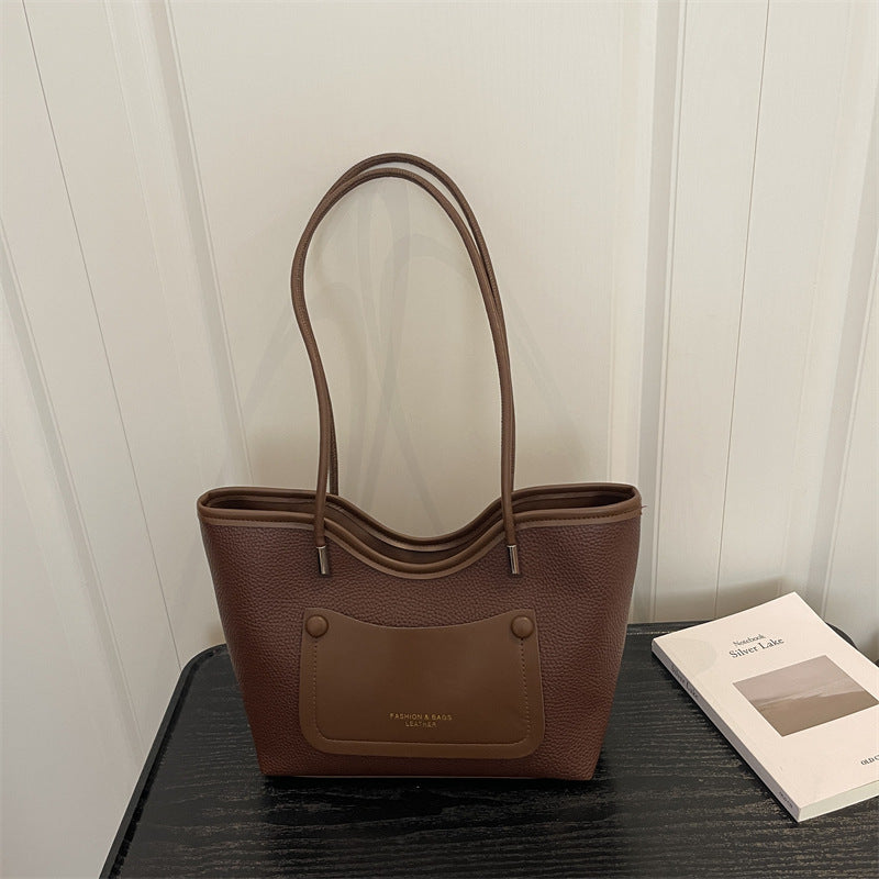 Minimalistische Leder Tote Bag