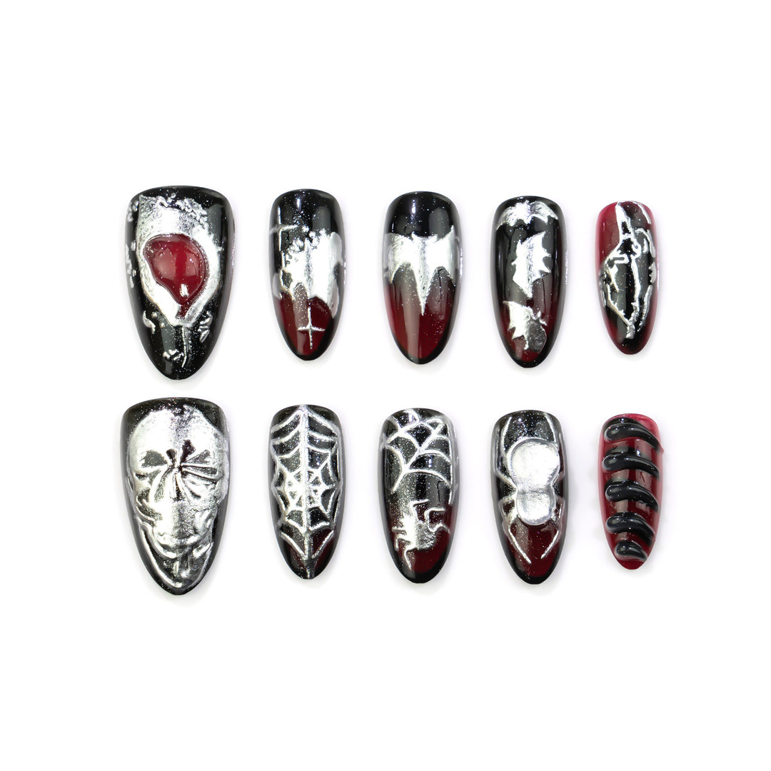 Spooky-Themen Acryl Press-On Nagel Set