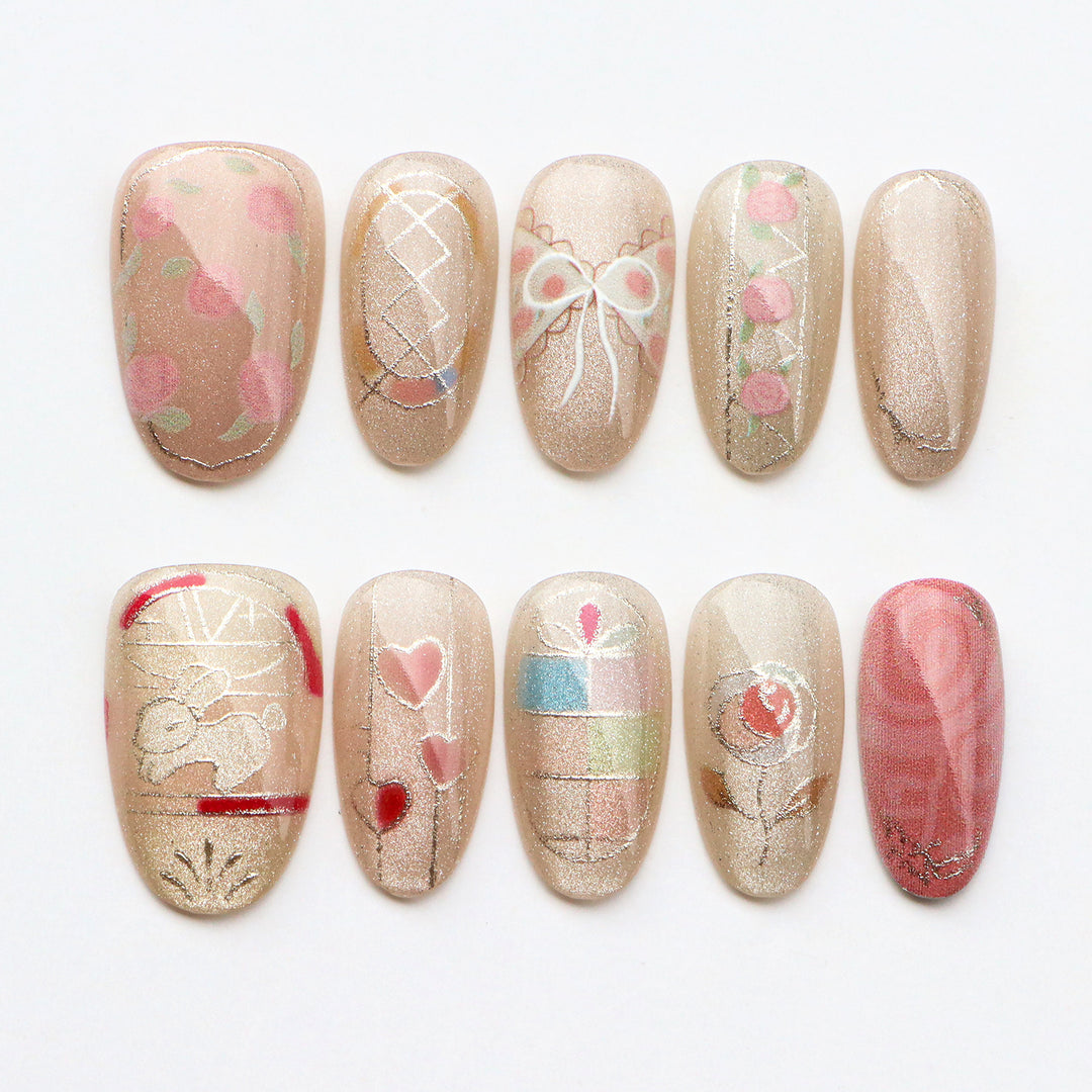 Künstlerische Press-On Nagelkunst Kollektion