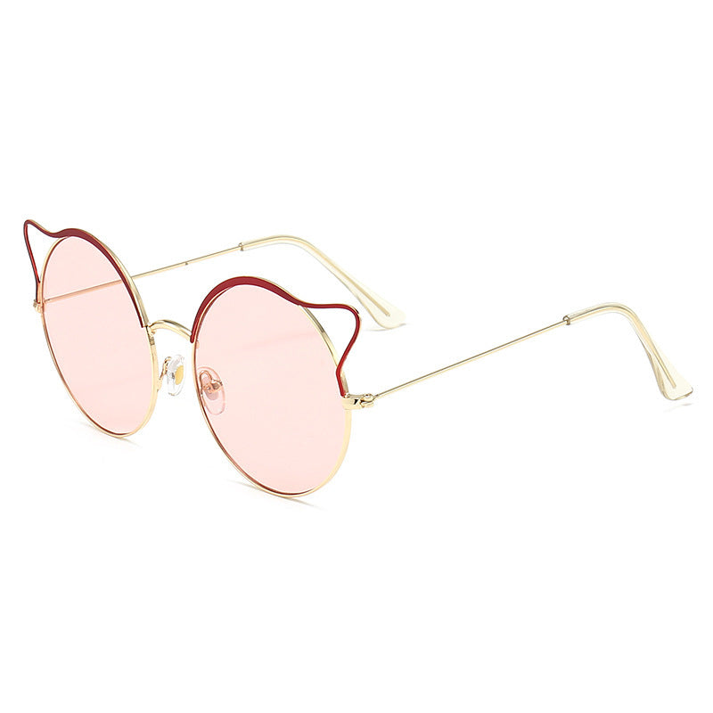 Modische Cat-Eye Sonnenbrille mit Verspiegelten Gläsern Karnz