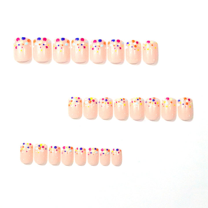 Bunte Gepunktete Nail Art Verbesserungen Karnz