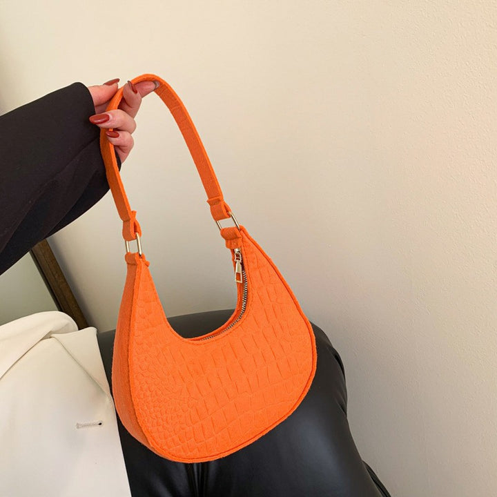WoCrocodile-Textur Handheld Hobo Tasche Karnz