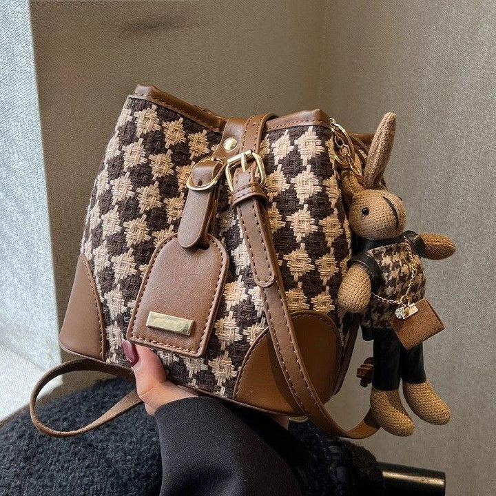 Stylische kariert Bucket Bag Karnz