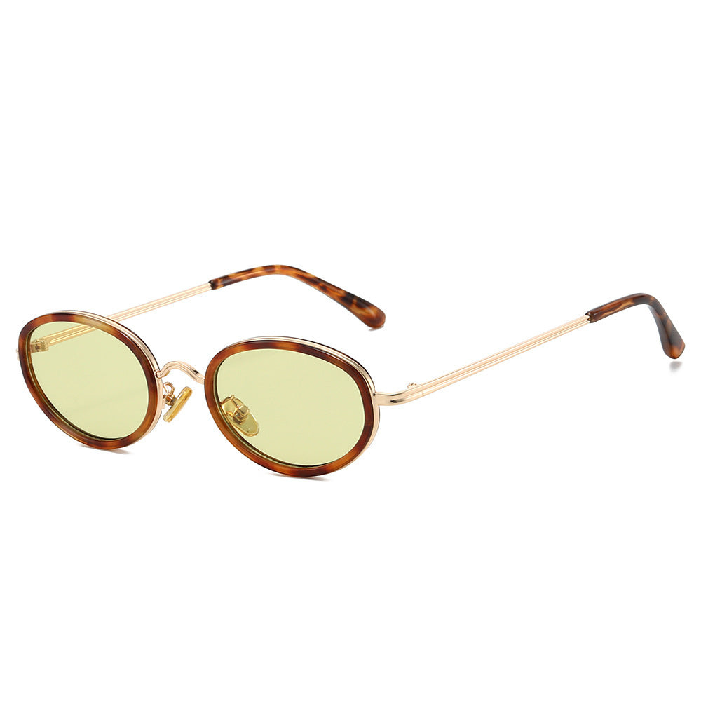 Damen modische Sonnenbrille mit hochwertigem Rahmen und runden Gläsern Karnz