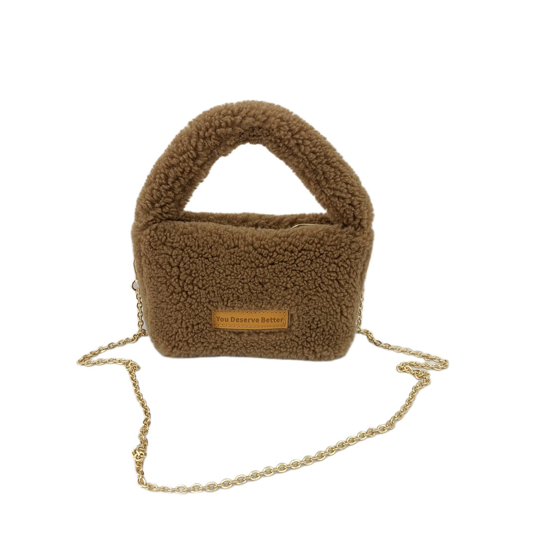 Faux-Fur-Handtasche