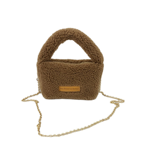 Faux-Fur-Handtasche