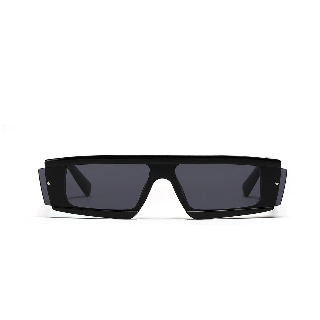 Damen oversized rechteckige Sonnenbrille mit modischem Schildpatt-Design Karnz
