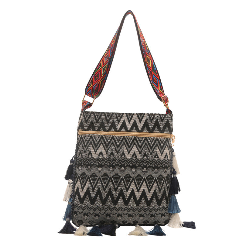 Bohemian Gewebte Schultertasche