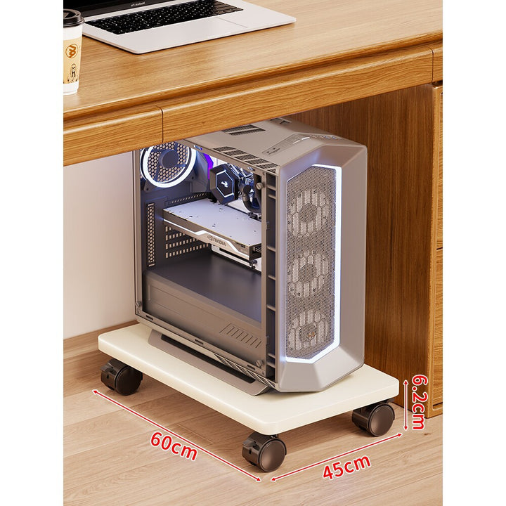 Mobiler Untertisch-PC-Gehäuse-Podest mit flachem, belüftetem Plattform und abschließbaren Drehrollen
