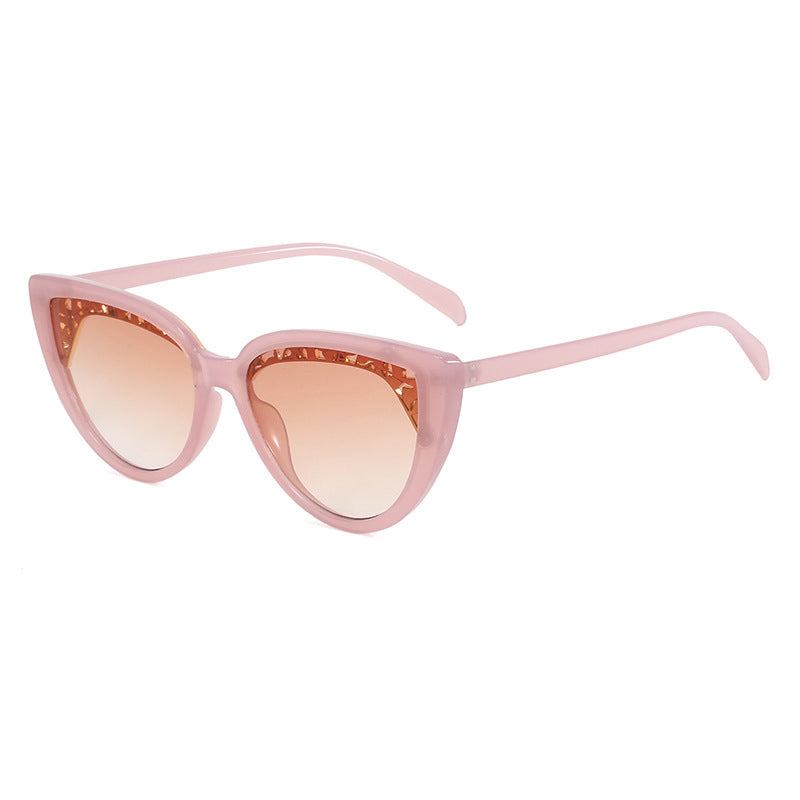 Damen glamouröse Katzenaugen Sonnenbrille Karnz