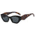 Damen geometrische Designer-Sonnenbrille mit funkelndem Rahmen Karnz