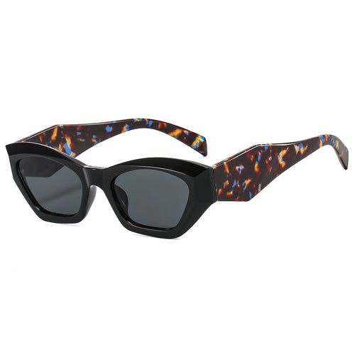 Damen geometrische Designer-Sonnenbrille mit funkelndem Rahmen Karnz