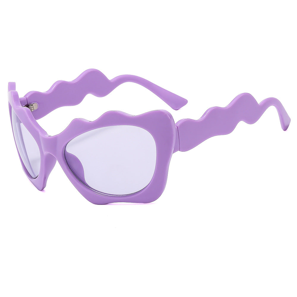 Damen Sonnenbrille im kreativen Wellen-Design Karnz
