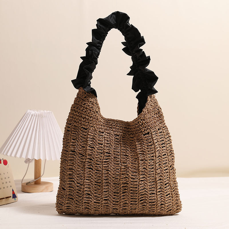 Damen Modische und handgefertigte Taschen mit rüschenförmigem Griff Karnz