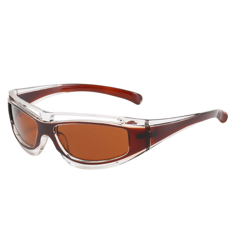Damen Sportliche Sonnenbrille mit aerodynamischem Design und polarisierenden Gläsern Karnz