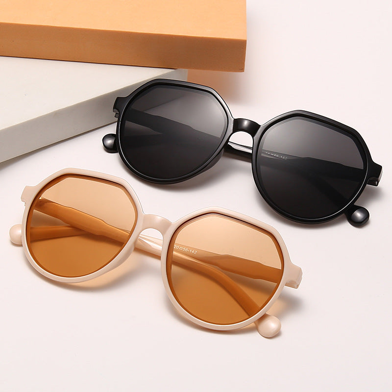 Damen modische Sonnenbrille mit markantem Achteck-Design Karnz